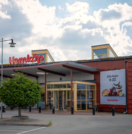 Hemköpsbutiken vid Eds Allé i Upplands Väsby, nära Sjöängen.