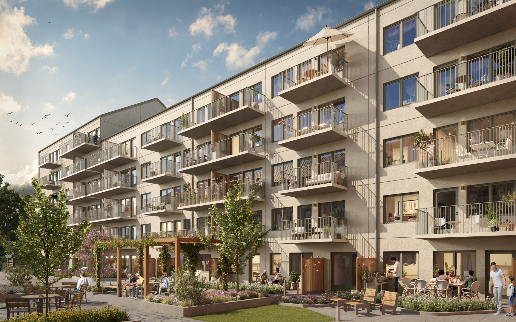 Fasad mot gård