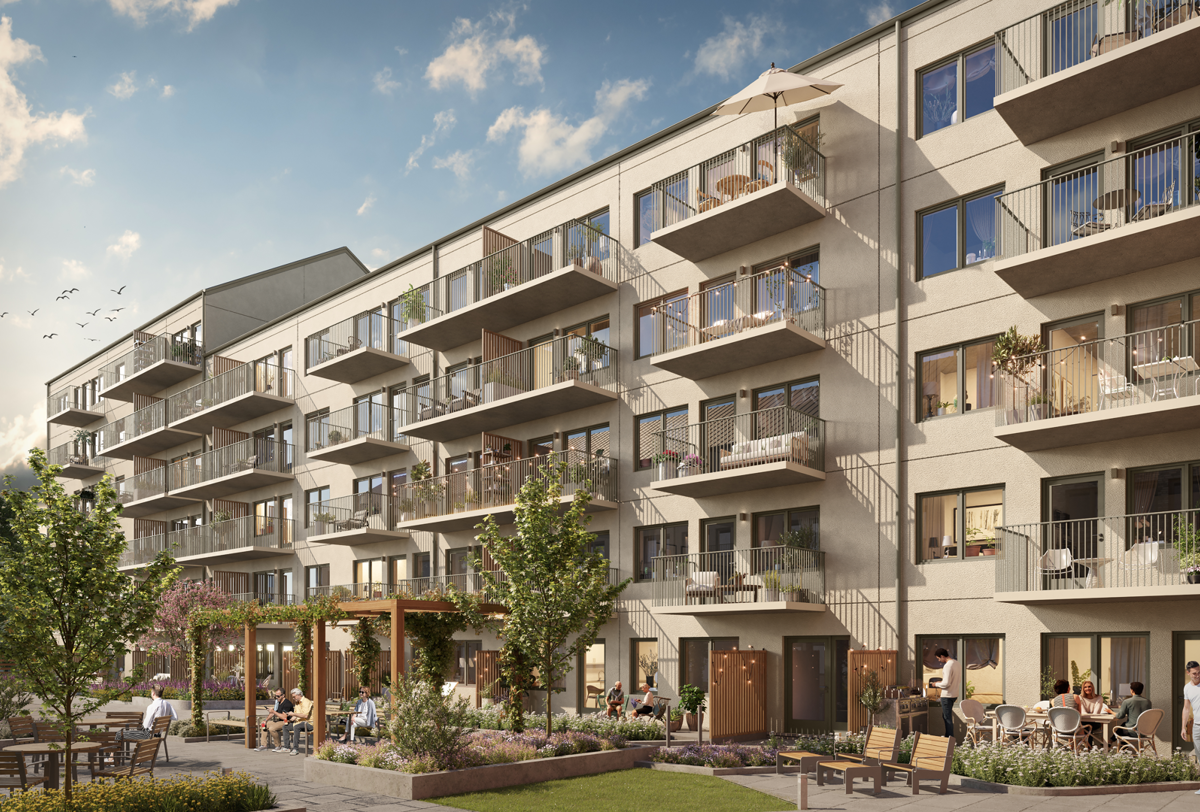 Fasad mot gård