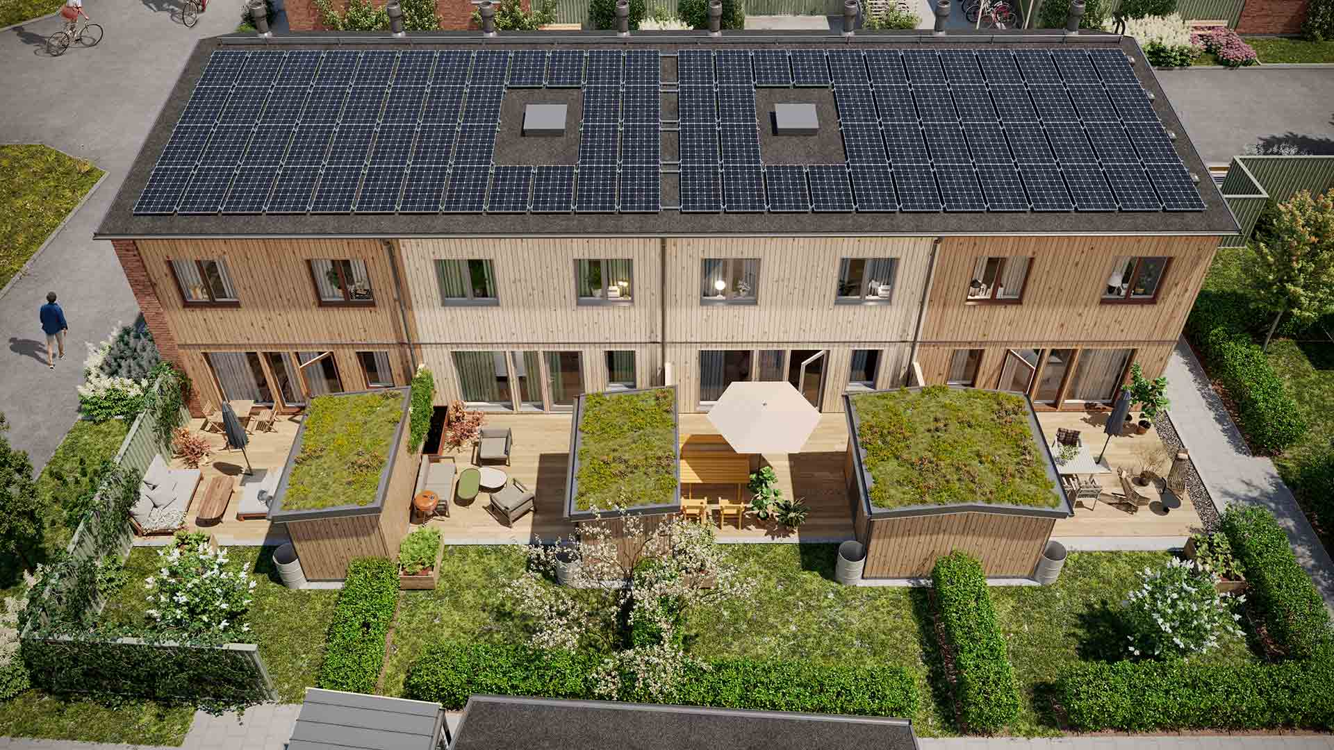 Trädgårdssida hus 7-10